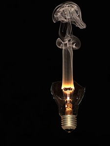 Annealed glow wire filament evaporates
