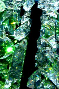 green faceted glass texture photo