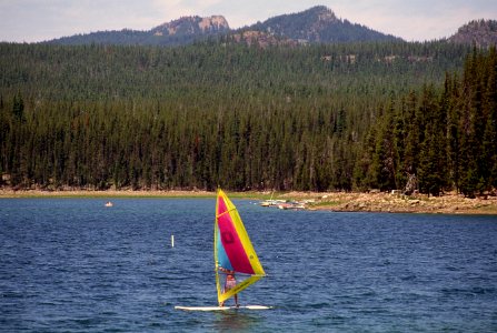 Recreation wind sailing Elk Lake, Deschutes National Forest