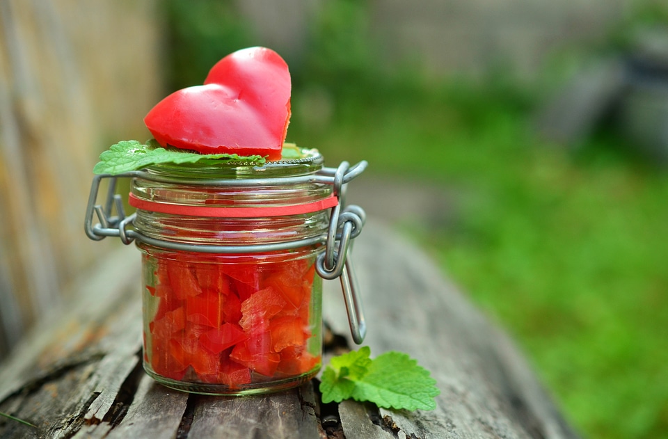 Heart red heart vegetables