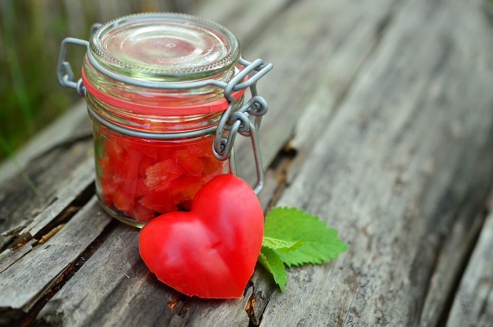 Heart red heart vegetables