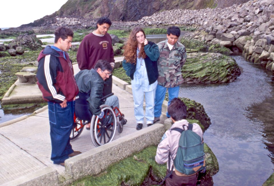 Family listening to Ranger at Cape Perpetua, Siuslaw National Forest