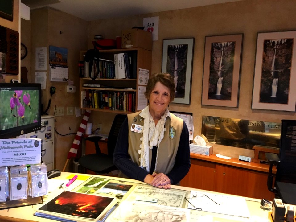 Friends of Multnomah Falls staffs the info desk at Multnomah Falls Lodge 363 days a year! Columbia River Gorge National Scenic Area
