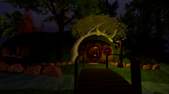 My hobbit house at night photo
