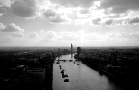 Cityscape View of London and the River Thames from London Eye photo