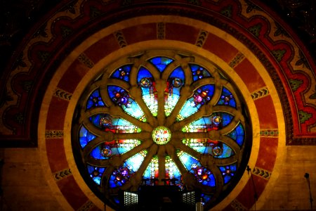 round church window photo