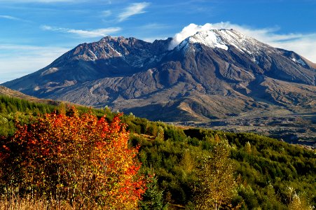 FALL COLOR AT MT ST HELENS-MT ST HELENS photo