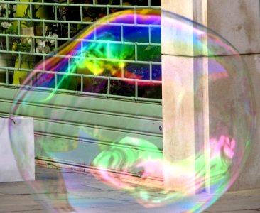 giant rainbow bubble photo