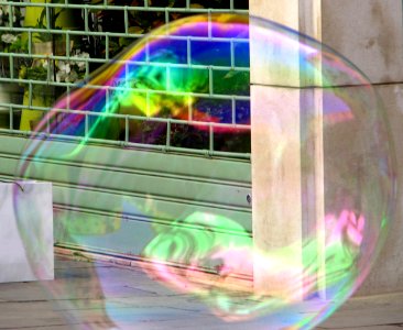 giant rainbow bubble