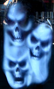 skull or spirit faces