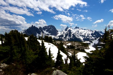 View of Mountain Peaks from Necklace Valley, Mt Baker Snoqualmie National Forest photo