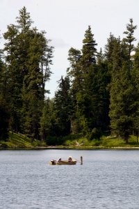 Pair of Fisherman on Lake Magone-Malheur