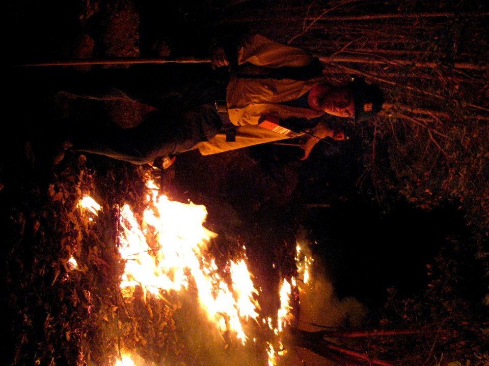 Oak Flat Fire 2010.  Night Burnout, Fremont Winema National Forest