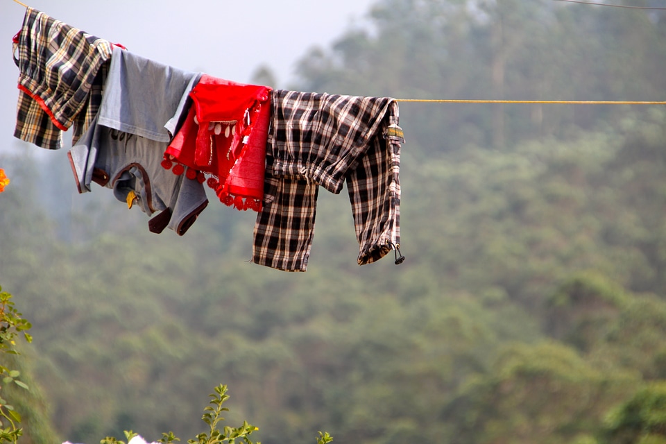 Clothes line clothes dry