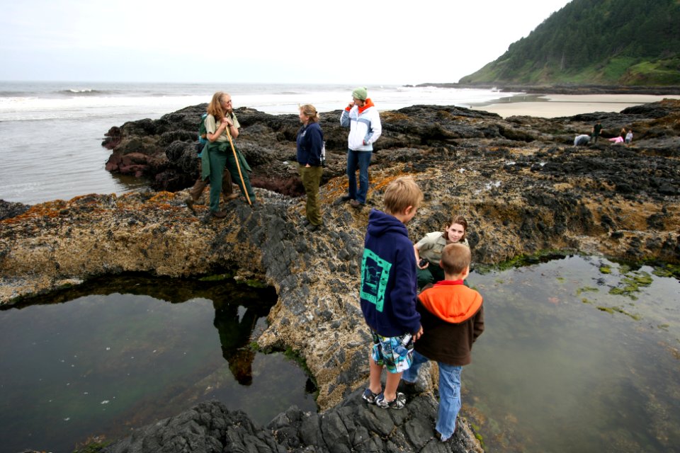 Pair of Field Rangers at Cape Perpetua Tidal Pools, Siuslaw National Forest
