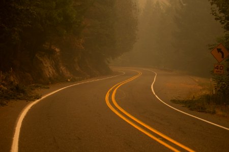 Smoke-paved-highway