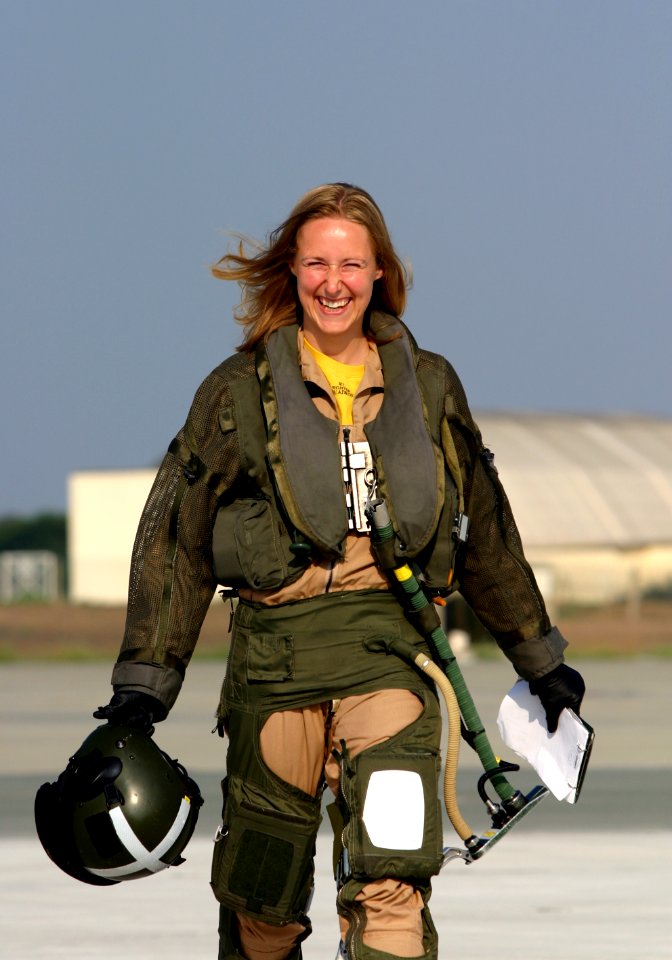 Female RAF Eurofighter Typhoon pilot Flt Lt Helen Seymour