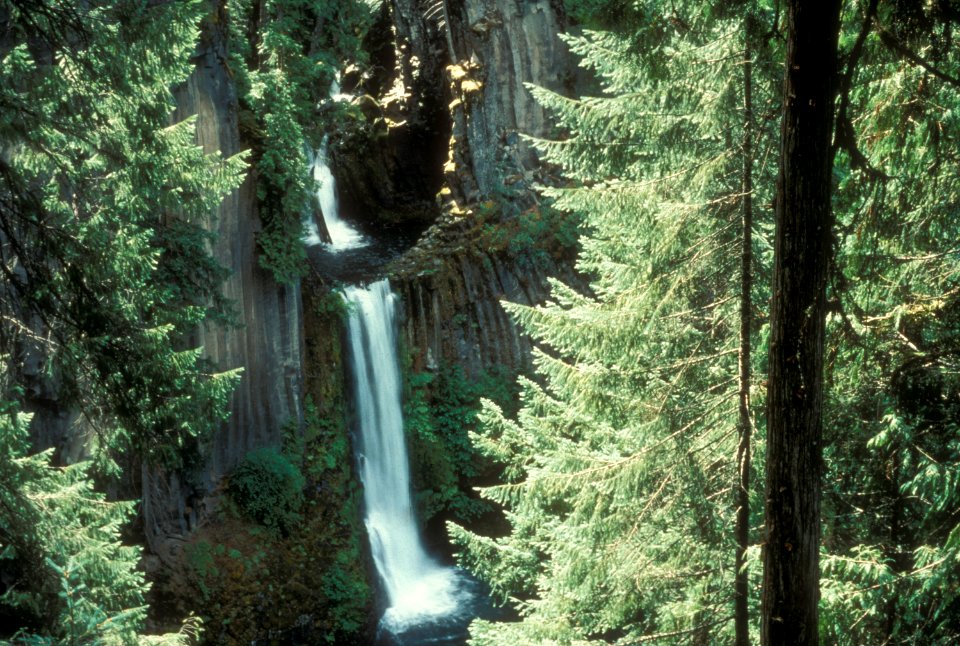 Aerial view of Toketee Falls-Umpqua