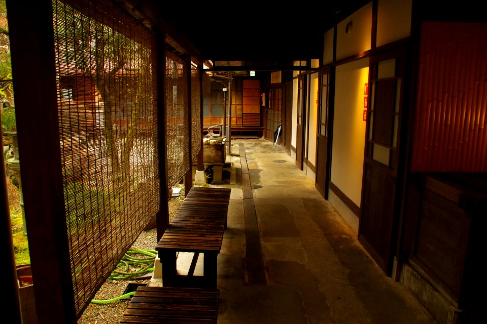 Courtyard of old Japanese townhouse