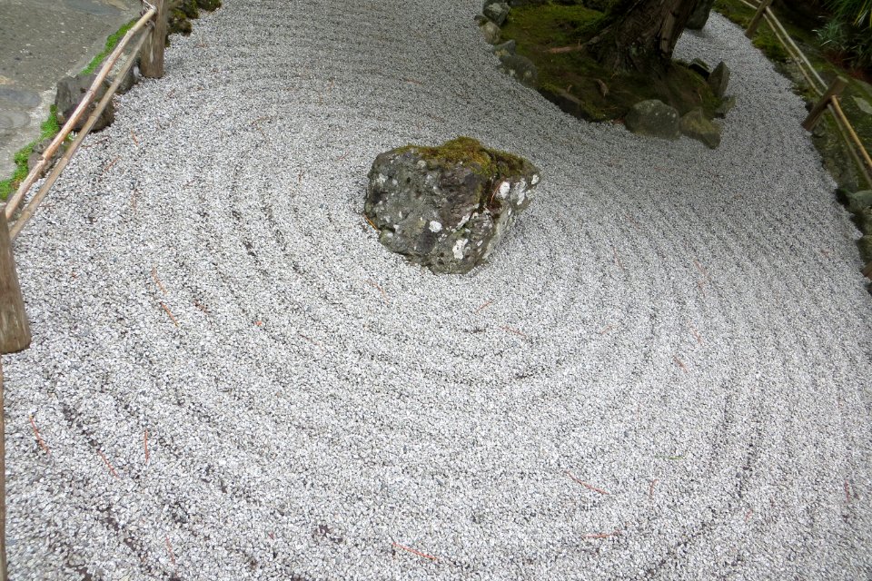 Japanese raked garden
