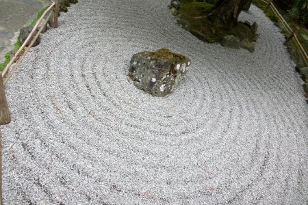 Japanese raked garden