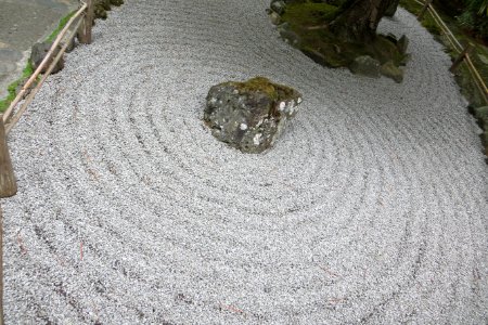 Japanese raked garden photo