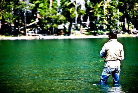 Fisherman at South Pass Lake-Fremont Winema photo