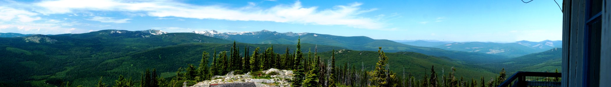 Pacific Northwest Trail panorama - looking west at the Northwest Peaks from Garver Mountain fire lookout on the Kootenai National Forest photo