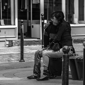 Love public bench street photo