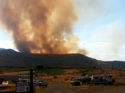 View of Canyon Creek Fire, Malheur National Forest photo