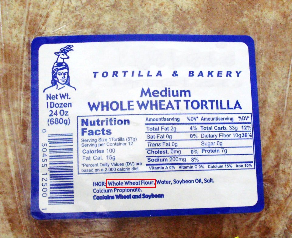 whole wheat tortilla no brand name
