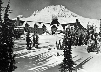 Timberline Lodge Construction, Mt. Hood, OR 1937