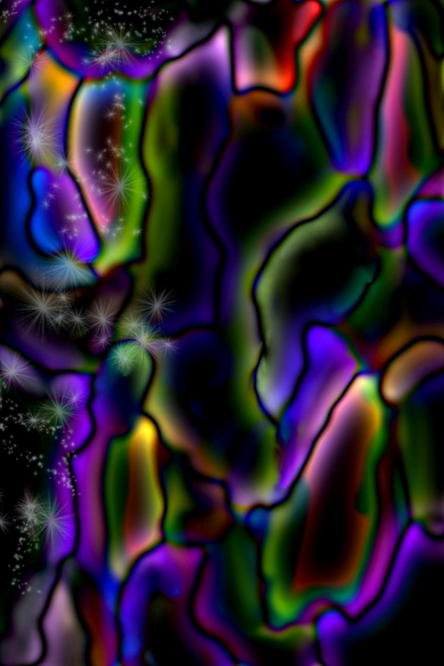 stained-glass fractal plus stars