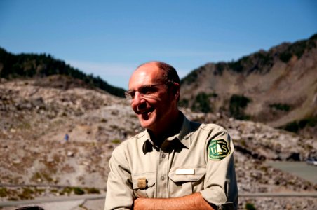 Employee at Artist Ridge Trail, Mt Baker Snoqualmie National Forest