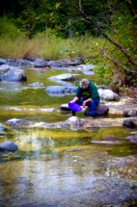 Panning for Gold at Three Pools, Willamette National Forest photo