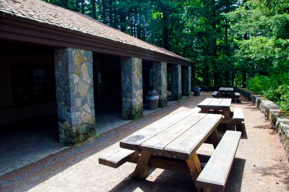 Exterior of Eagle Creek Overlook CCC Building-Columbia River Gorge photo