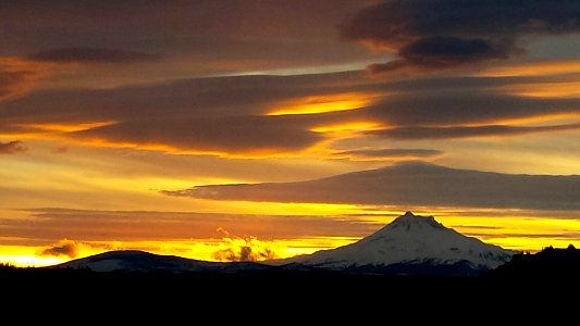 Mt Jefferson at Sunset from Timberline, Mt Hood National Forest photo