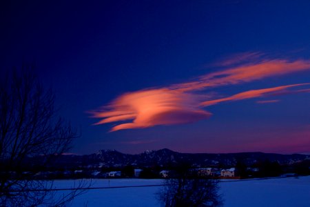 Lenticular cloud over Boulder photo