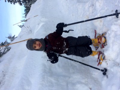 Young Boy in Snowshoes at Mt Baker Ski Area, Mt Baker Snoqualmie National Forest photo