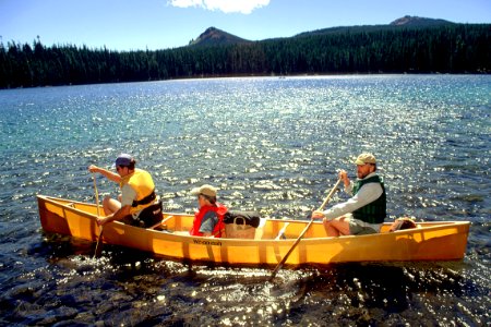 Canoe on Charlton Lake, Deschutes National Forest photo