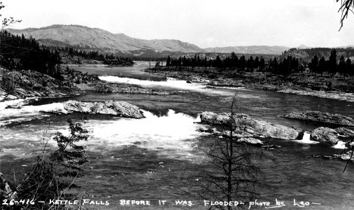 26-416 Kettle Falls Before it was Flooded, WA photo