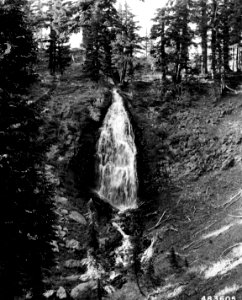 483605 Obsidian Falls in Three Sisters Wilderness, Willamette NF, OR 1957