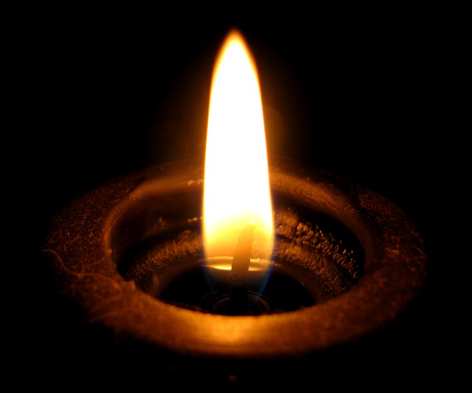 candle flame closeup