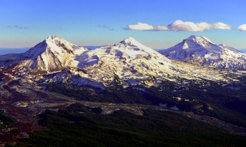 The Three Sisters, East View-Deschutes