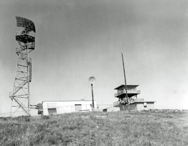 1612 Marys Peak LOT with Army Radar Tower and BPA Building, Siuslaw NF, OR 9-13-1960 photo