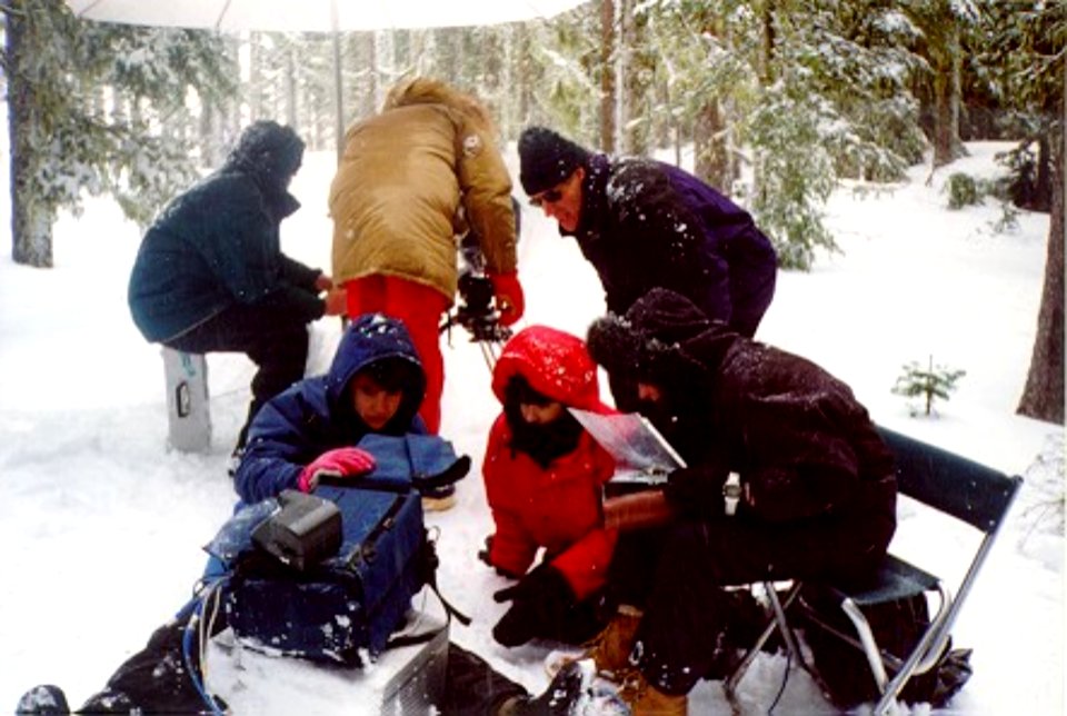 Filming Crew at Teacup Lake Nordic Center, Mt Hood National Forest