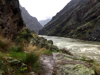 A view from the trail running parallel to the Snake River in Hells Canyon, Wallowa-Whitman National Forest photo