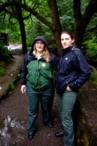 US Forest Service Women at Lower Horsetail Falls-Columbia River Gorge photo