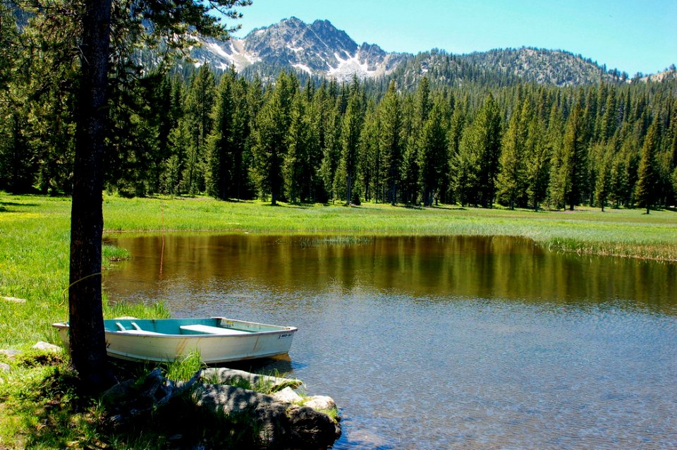 Rowboat at Anthony Lakes, Wallowa Whitman National Forest