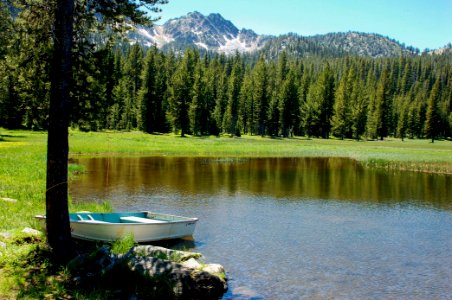 Rowboat at Anthony Lakes, Wallowa Whitman National Forest photo